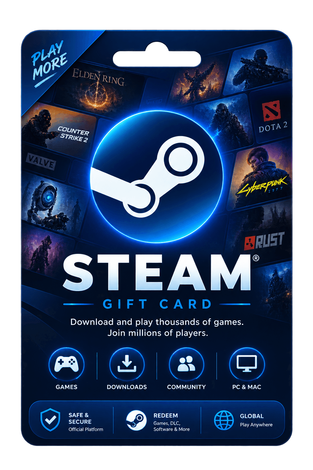 Global Steam Gift Card 5$